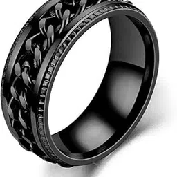 Stainless Steel Stylish adjustable proposal Couple band thumb Silver Platinum Blue combo chain Finger Ring for Men Mens couples gents unisex Boys Boyfriend MEN RINGS-image-13