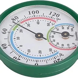 Indoor Temperature Humidity Monitor, Compact Slim Transparent Dial Aluminum Case Mini Indoor Thermometer Hygrometer Portable for Office (TH103B Green Shell Color Face)-picture-23