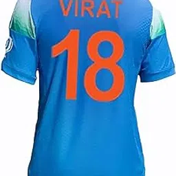 Sports Boys Official New Cricket Virat 18 India ODI Jersey Collar Neck T-Shirt 2025/26(Kid's, Boy's& Men)-picture-18