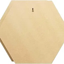 ROOT KRAFT Pack of 2 MDF Board Hexagon Shape (12In x 12In) 2.5 mm Unfinished Wooden Shape Art Panel Wood Boards for Crafts DIY Plaque Plank Cutout Blank Sign Tray Artist Painting Board-image-48