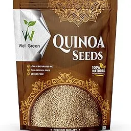 WELL GREEN Quinoa Seed 5kg | High Protein & Fiber | Certified Gluten Free | Rich in Antioxidants, Protein, Fiber and Calcium | Pack of 5 | 1KG - Each, Quinoa Seed 5kg-picture-35