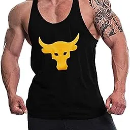 0052 Men's Tank Tops Muscle Gym Bodybuilding Vest Fitness Workout Train Stringers-image-37