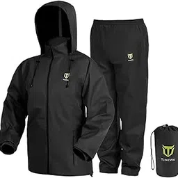 tidewe Rain Suit, Waterproof Breathable Lightweight 2 Pieces Rainwear-picture-32