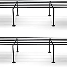 BonKaso Premium Rectangular Anti-Rust Metal Plant Stand Set (Pack of 2) - Stylish Black Stands for Indoor, Outdoor, and Balcony Use-image-5