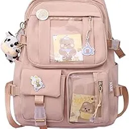 snappsy Women Backpack Cute Durable Knapsack Travel Book Bags for Lady Kids Teenager Pink-picture-48