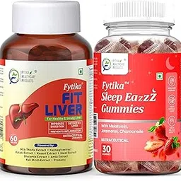 Fytika Fit Liver - 60 Tablets + Sleep Eazzz, Sleep Gummies - 30 Gummies Combo (Pack of 2)-image-53