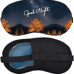 Zenkova Gel Sleep Eye Mask with Black Good Night Design | Puffy Eye Relief, Fatigue Reduction | Reusable Hot Cold Therapy Mask.-image-56