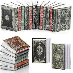 INNPOLE Miniatures Dollhouse Books, 1:12 Scale Mini Books, Model Decoration for Dollhouse Accessories Boys and Girls Play Entertainment Supplies (9 Pcs)-picture-24