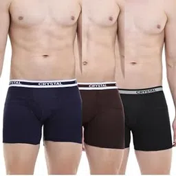 crystal FMO Men's Cotton Boxer Trunk with Pocket, Pack of 3 - Assorted-picture-39