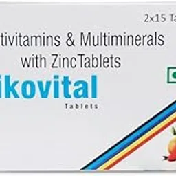 Medoz Zikovital Multivitamin & Multimineral Tablets with Zinc | Daily Immunity, Energy & Wellness Support | 30 Tablets-image-76