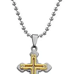 Christmas Gift Lord Holy Jesus Cross Christ Crucifix Gold and Silver Stainless Steel 01 Necklace Pendant for Men and Women-image-83