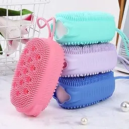 Garbify Silicone Bubble Bath Brush Quick Bath Brush Scrubbing Brushes Soft Rubbing Massage Bubble Body Cleaner Silicone Bathroom Multicolor (BUBBLES BATH BRUSH, 1, count)-image-98