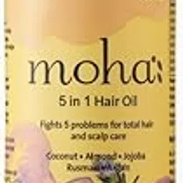 moha: 5 in 1 Hair Oil | Hair Growth | Hair Fall Reduction | 100% Ayurvedic Oil | With Coconut, Almond, Jojoba, Rusmari, Argan Oil | Clinically Proven 200ml Pack of 1-image-54