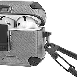 Geekria Hard Shell Case Cover Compatible with Apple AirPods 4, Shockproof Full Body Cover with Unlock Flip Lid, Phone Holder and Back Magnetic Suction Function-picture-11