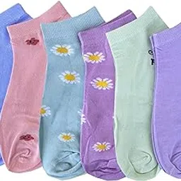 ally vinny Women’s Cute Ankle Socks | Pack of 10 Soft Cotton Low-Cut Socks | Floral, Fun & Pastel Designs | Everyday Comfort No-Show Socks-picture-14