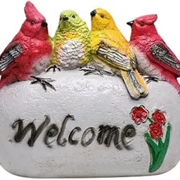 Wonderland Welcome Bird Statue Decorative Showpiece Figurines for Home Decoration Drawing Room | Living Room| Kids Room, (Color- Multicolor, 4 Birds)-image-10