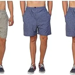 kokal Men's Cotton Blend Regular Checkred Boxer Shorts Pack of 3 (Size-XXL) Multicolour-picture-57