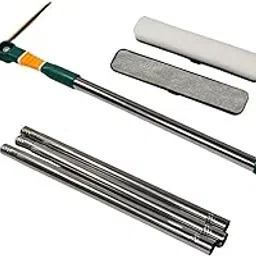 3 in 1 Glass Cleaning Wiper with Long Handle by INKIES, Double-Sided Wiper Screen Window Brush, Glass Window Big Wiper, Sponge Brush, Double Sided Wet & Dry Cleaning Wiper Pack of -1-image-54