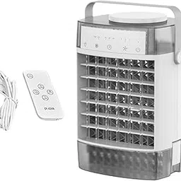 MERISHOPP Portable Air Conditioner 2 Timer Personal Fan for Bedroom Office Living Room Grey-image-12