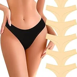 smileai fashion Women’s Cotton Thong Panty Set for Beachwear and Everyday use | Pack of 6 Panties | Seamless Low Waist Bikini Panty for Women-picture-14