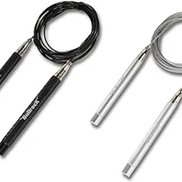 Bullrock Skipping Rope For Unisex Adults With Aluminium Handles, Self-Locking Jump Rope For Training,Exercise,Weight Loss,Crossfit,Boxing And Hiit Workouts (Black)-picture-15