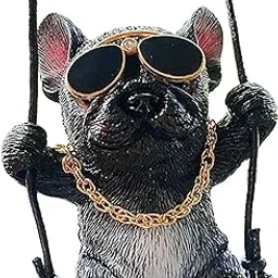 Merishopp Dog Pendant for Car Rear View Mirror Charm for Backpacks Home Cafes Style D-picture-33