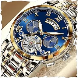 kitcone Multicolour Dial Analogue Men's Wrist Watch with Date Calendar, Metal Case and Strap Chronographs is Decorative Non Functional - OCTD15-picture-17