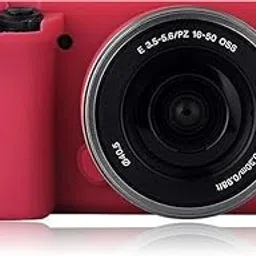 Silicon Cover protective Camera case Cover Compatible for Sony A6300/A6400-RED-picture-50