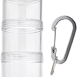 TRENDIVIBE Protein Powder Travel Container Protein Dispenser for Workout White-image-9
