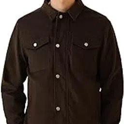 allen solly Men's Cordroy Trucker Jacket | 100% Cotton | Non Hooded | Standard Length A-Line Style With Button Closure-picture-24