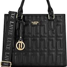 lavie luxe Women's Quid 3 Compartment Medium Quilted Satchel Handbag for Women | Satchel Bag for Work | Ladies purse | Stylish Shoulder Bag | Ladies Gift-picture-47