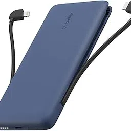 Belkin BOOSTCHARGE Plus 10K Portable Charger and Power Bank (10000mAh with Built-in Lightning (MFI) and USB-C Cable and Additional USB-C Charging Port) - Blue-picture-17
