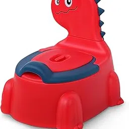 Baybee Western Toilet Potty Seat for Kids, Baby Potty Training Plastic Seat Chair with Ladder, Adjustable Step Height, Cushion Seat | Potty Seat for 1-8 Years Child (Dino Red)-picture-40