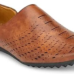 azzaro black Men's Hand Made synthethic Leather Slip-On Ethinic-picture-12