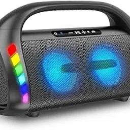 LFS Bluetooth Speaker,100W Loud Speakers Bluetooth Wireless with Deep Bass, Portable Bluetooth Speakers Wireless with Power Bank, LED Lights,Waterproof, 30hours Playtime for Outdoor Home-picture-13