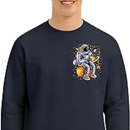 amazon brand - anarva Men’s Cotton Printed Sweatshirt | Front & Back Graphic Pullover | Stylish Streetwear Sweatshirt for Men with Double-Side Print Design-picture-12