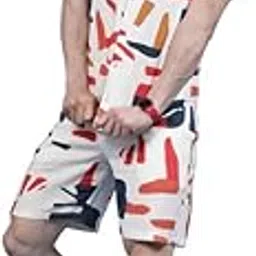 rigo Printed Co-Ord Set for Men's | Casual Shirt & Shorts Night Suit Set | Lounge-wear Nightdress Pajama Set for Men's | Night Wear, Beach Wear, Vacation Wear Outfit-picture-25