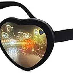 jubilant Heart Sunglasses Heart Effect Diffraction Glasses Festival Party Rave Light Accessories Heart Glasses UV400 Protection-picture-36