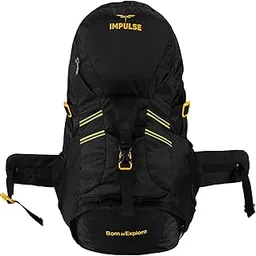 impulse Rucksack 60L Travel Backpack for Men - Hiking, Trekking, Camping - Cedar 2 Bag with 1 Year Warranty (Black)-picture-38
