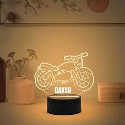 StarLaser 3D Illusion Personalized Bullet Bike Night Light | Gift for Bullet Lover | Birthday Gift for Bhai | Warm White Light & USB Powered-picture-59