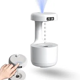 Drumstone (𝐒𝐩𝐞𝐜𝐢𝐚𝐥 𝟏𝟓 𝐘𝐞𝐚𝐫𝐬 𝐖𝐚𝐫𝐫𝐚𝐧𝐭𝐲) 800ML Anti-Gravity Humidifier with LED Display, Ultrasonic Cool Mist Maker, Quiet Operation, Auto Shut-Off, Night Light – Desktop Air-image-44