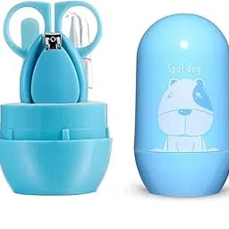 EN LIGNE Enligne 4-In-1 Baby Manicure Kit With Safe Baby Nail Clipper,Scissors,Tweezers And Nail File -Baby Nail Clipper Set For Newborn,Infant,Toddler,Kids(Multicolour)-image-0