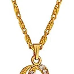 sullery Crystal Alphabet Initial Letter P Locket Gift forGirlFriend Wife Mother Sistar Gold Brass Alphabet Pendant Necklace Chain for Women and Girls-picture-34