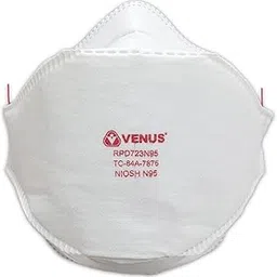 VENUS V-1100 RPD723N95 Mask, NIOSH Certified N95 Medical Respirator, Unisex White Fold Flat Beetle Style Face Mask, Anti-Pollution Head Loop Mask with Adjuster Bead-picture-14