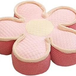 Floor Cushion Pouf 19.69'' Large Thick Outdoor Patio Cushion for Dining Room Pink | Home Decor | Pillows-image-74