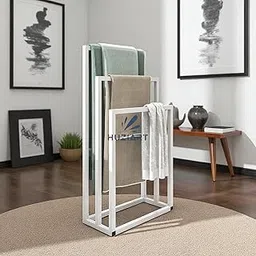 HUZIART | Metal Bathroom Storage Towel Rack Free Standing 3 Tier Metal Towel Rack A Touch for Luxury Home Baathroom Accessories (White)-picture-24