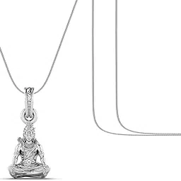 Akshat Sapphire Sterling Silver (92.5% purity) God Shiva Chain Pendant for Men & Women Pure Silver Lord Shiv Chain Locket for Good Health & Wealth-picture-11