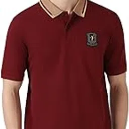 peter england Men's Cotton Regular Solid Polo Neck Polo T-Shirts-picture-45