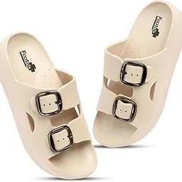 foot up Orthopedic Soft Slippers for Women | Stylish Double Buckle Casual Sandals | Lightweight Non-Slip Comfort Slides with Cushioned Sole for Everyday Wear-picture-14