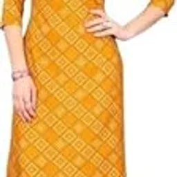 Fashiontara Women's Crepe Fabric 3/4 Sleeve Round Neck Printed Straight Kurti for Wedding Party & Festive-picture-30